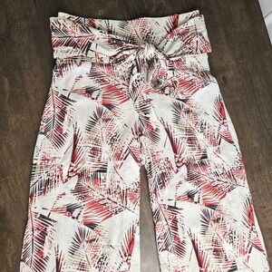 Rewash Brand Wide Leg High Waist Boho Linen Lightweight Coastal Pants Resortcore